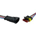 Onmi 3 Pin Way Car Auto Waterproof Electrical Connector Plug With Wire Awg Marine Pack Of 5