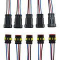 Onmi 3 Pin Way Car Auto Waterproof Electrical Connector Plug With Wire Awg Marine Pack Of 5 