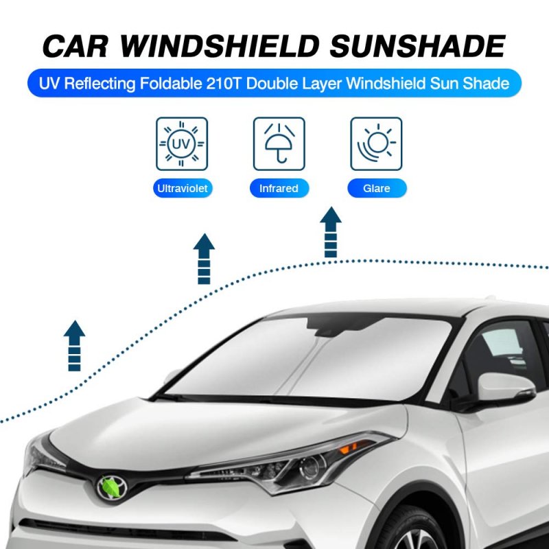Windshield Sun Shade For Toyota Chr 2018 2022 Custom Fit Window Cover Visor Foldable Uv Ray Blocker And Heat Insulation Screen