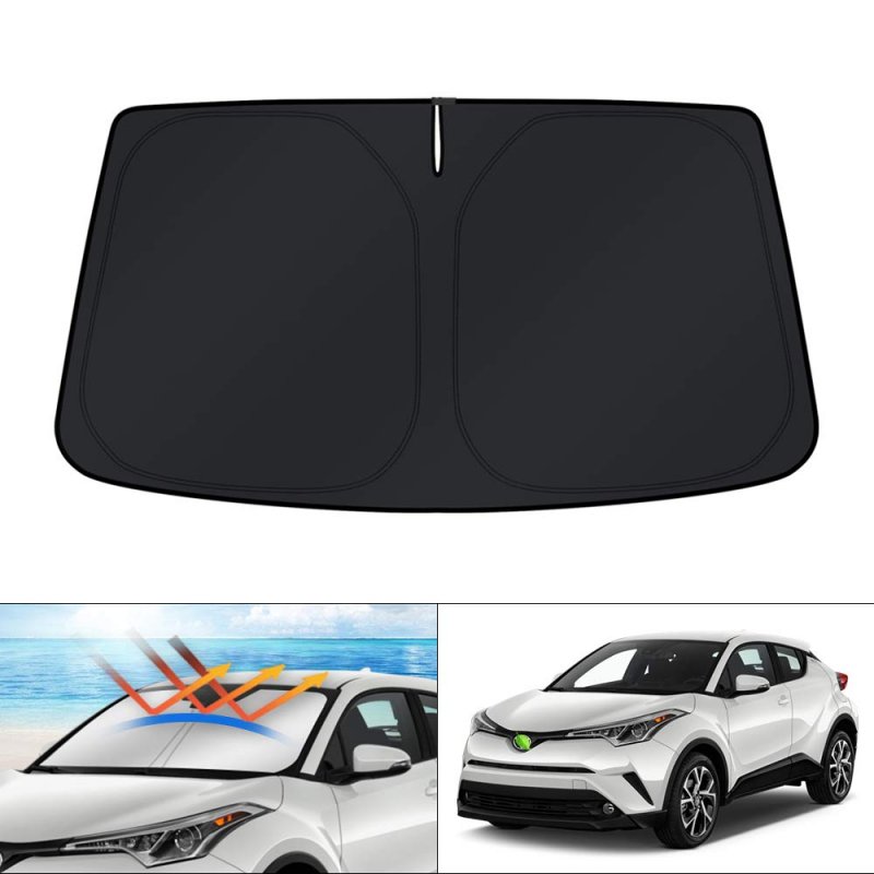 Windshield Sun Shade For Toyota Chr 2018 2022 Custom Fit Window Cover Visor Foldable Uv Ray Blocker And Heat Insulation Screen