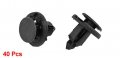 Uxcell Vehicle 8mm Hole Dia Black Plastic Rivets Fastener Fender Bumper Clips 40 Pcs