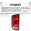Hecasa Tail Light Compatible With 02-06 Dodge Ram 1500 03-06 2500 3500 Taillight Lamp Signal Brake W Bulbs And Wiring Harness