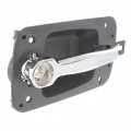 Navistar Rxt 2008 Door Handle Driver And Passenger Side Pair Front Exterior Black Bezel With Chrome Lever Key Hole Base