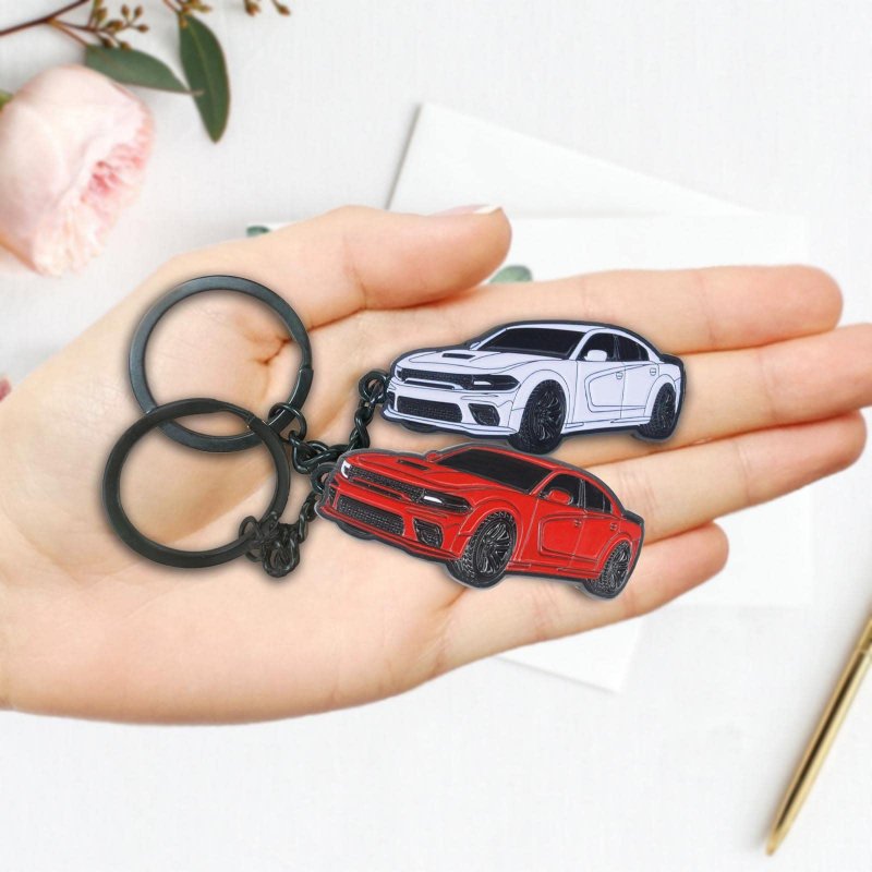 Glahorse For Dodge Challenger Dakota Charger Srt Avenger Durango Caravan Keychain For 392 Scat Pack Accessories 2015-2022