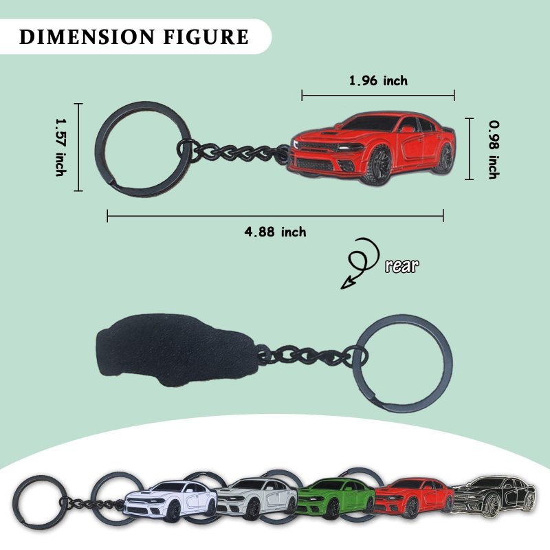 Glahorse For Dodge Challenger Dakota Charger Srt Avenger Durango Caravan Keychain For 392 Scat Pack Accessories 2015-2022