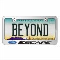 Ipick Image Made For Ford Escape 3d Embossed Letters On Mirror Chrome Metal License Plate Frame