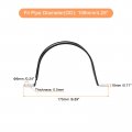 Uxcell 6pcs 108mm 4-1 4 Cable Clamp Rubber Pipe Strap Cushioned 304 Stainless Steel Hose U Shape Metal Tube Holder For Wire