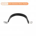 Uxcell 6pcs 108mm 4-1 4 Cable Clamp Rubber Pipe Strap Cushioned 304 Stainless Steel Hose U Shape Metal Tube Holder For Wire