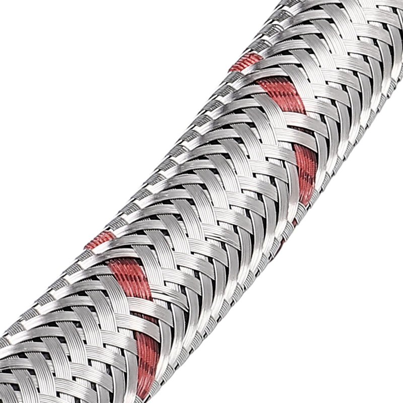 28 Inch Long Faucet Supply Line Connector 2pcs G1 2 Female Compression Thread X M10 Male Braided 304 Stainless Steel Water Hose