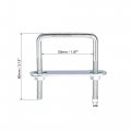 Uxcell Square U-bolts 2 50mm Inner Width Carbon Steel M6 With Nuts Frame Plate Round Washers