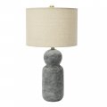 Creative Co-op 14 Round Stoneware Desk Lamp Dark Grey 