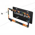 Delerain Little Fox 2pcs License Plate Frame Aluminum Metal Ith Screw Caps 2 Holes Car Tag Cover Holder Frames Or Us Standard