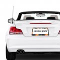 Delerain Little Fox 2pcs License Plate Frame Aluminum Metal Ith Screw Caps 2 Holes Car Tag Cover Holder Frames Or Us Standard