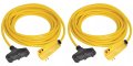 Electriduct Gfci Power Extension Cord Right Angle Plug 3 Outlets Ul Outdoor Waterproof 15 Amp 12 Gauge Auto Reset Gfi Adapter 