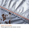 Uxcell 3xxl Silver Tone 190t Car Cover Outdoor Weather Waterproof Scratch Rain Snow Heat Resistant W Mirror Pocket 530 X 185