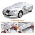 Uxcell 3xxl Silver Tone 190t Car Cover Outdoor Weather Waterproof Scratch Rain Snow Heat Resistant W Mirror Pocket 530 X 185