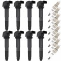 Ocpty 8 Ignition Coils With Iridium Spark Plugs Fits Uf-563 5c1438 E1013 For Porsche 2003 2004 Cayenne V8 4 5l