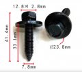 Autobahn88 Hex Head Sems M8-1 25 X 35mm 24mm Diameter Compatible With Gm Oem 11503668 Pack Of 10