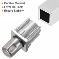 Uxcell Adjustable Table Legs 3 8 Stainless Steel Feet Fit For 1-1 2 Square O D Tubing Set Of 4