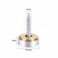 Uxcell Mirror Screws Decorative Caps Cover Nails Polished Stainless Steel 16mm 2pcs