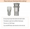Jeenda Hydraulic Coupler Am102487 Am102420i 1 4 Bsp Thread Compatible With John Deere 1420 1435 1445 1545 1565 2025r 2305 2320