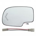 Kyyet Driver Left Side Heated Mirror Glass W Backing Plate Replacement For Cadillac Escalade Chevrolet Avalanche Silverado 