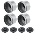 4pcs 1 98 Trailer Axle Dust Cap Cup Grease Cover With Rubber Plugs Set For Dexter Ez Lube Camper 2000 To 3500 Lb Wheel Hub 