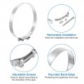 Uxcell 1pcs T-bolt Hose Clamps 227-239mm 8 94 -9 41 Id Range Stainless Steel Radiator Intake Clamp For Truck Exhaust