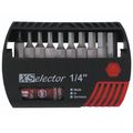 Wiha 79446 X-selector Bit Set With Hex Inch Bits And Quick Release Holder 