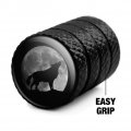 Wolf Howling Moon Silhouette Tire Rim Wheel Aluminum Valve Stem Caps