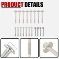 Pack Of 19 Exhaust Manifold Bolt Screw Kit Fits For Jeep Dodge Ram Chevy 3 6l V6 Vehicles Grand Cherokee Wrangler Journey