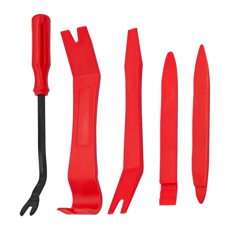 Trim Removal Tool For Auto 5 Pcs Car Pry Kit Clip Fastener Remover Set Panel Door Window Plastic Installer Vehicle Dashboard