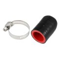 1 Pcs 30mm Length 20mm 0 79 Id Black Red Car Silicone Rubber Hose End Cap With Clamps Reinforced Blanking For Bypass Tube 