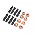 Hiwowsport 8pcs M10x1 5mm Complete Exhaust Manifold Flange Studs Nuts 