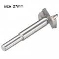 Uxcell Forstner Wood Boring Drill Bit 27mm Dia Hole Saw Carbide Alloy Steel Tip Round Shank Cutting For Hinge Plywood Tool