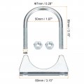 Uxcell Muffler U-bolt Clamps For 50mm 2 Diameter Exhaust Tail Pipe 2pcs U Clamp Saddle Type