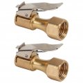 Air Chuck With Clip Chip Removal Tools Valve Lapping Tool 2pcs Brass Internal Thread Tire Pump Nozzle Connector Universal For 