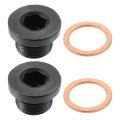 2 Pcs M18x1 5 Steel Engine Oil Drain Plug Screw With Gasket For Bmw45i 550i 650i 750i 760i X5 X6 E60 E63 Mazda 3 5 6 Cx-5 Cx-7 