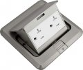 Orbit Industries Flbpu-d-s-ss Square Pop-up Floor Box Cover Only With Duplex Receptacle Tamper Resistant Stainless Steel 