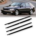 4pcs Car Outer Door Window Molding Trim Weatherstrip Seal For 2001-2005 Lexus Is300 3 0l Replace 75710-53011 75720-53011 