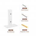 Uxcell Floating Shelf Brackets 4pcs 4 100mm Industrial Metal For Shelves Wall Mounted Supports White