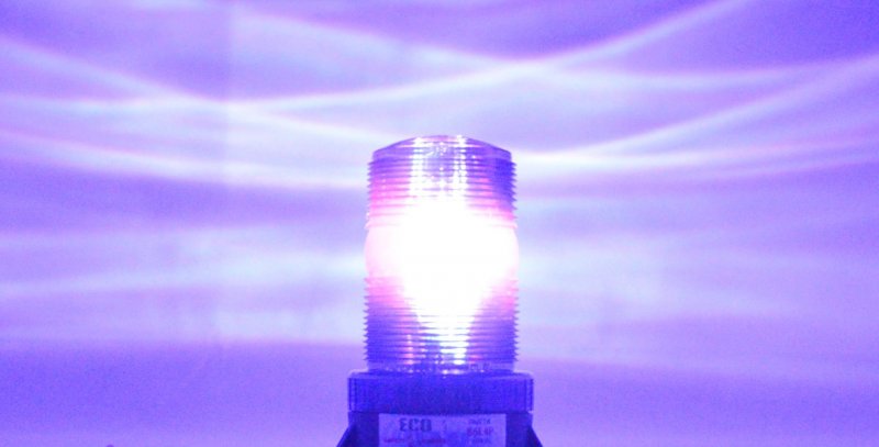 B1ldf Violet Majenta 12v 24v Dc 3w Led 3d Directional Rapid Flashing Beacon Forklift Emergency Warning Light Strobe Effect