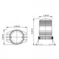 B1ldf Violet Majenta 12v 24v Dc 3w Led 3d Directional Rapid Flashing Beacon Forklift Emergency Warning Light Strobe Effect