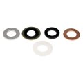 Oil Drain Plug Gasket Nylon Rib Blue 0 56 Inside Diameter 94 In Outside 1 98mm Thickness Rlx-wop-090843cd-cl360a50 5 Pack 