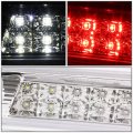 Auto Dynasty Dual Row Led Chrome 3rd Third Tail Brake Lights Lamp Compatible With Chevy Silverado Gmc Sierra 1500 2500hd 3500hd