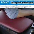 Xinrsheag Leather Center Console Cover Armrest Pad Protector Box Accessories Black Stitches For Lexus Rz 450e 2023 2024 Nx 250