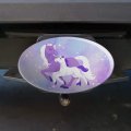 Magical Mom Unicorn And Baby Oval Tow Trailer Hitch Cover Plug Insert