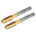 Spiral Point Plug Threading Tap M12 X 1 75 Ground Threads H2 3 Flutes High Speed Steel 6542 Titanium Coated Metric Screw Taps 