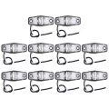 10 Pack Side Marker Trailer Lights Clear Lens Amber Light Waterproof Clearance For Truck Rv Atv And Heavy Duty Vehicle Surface