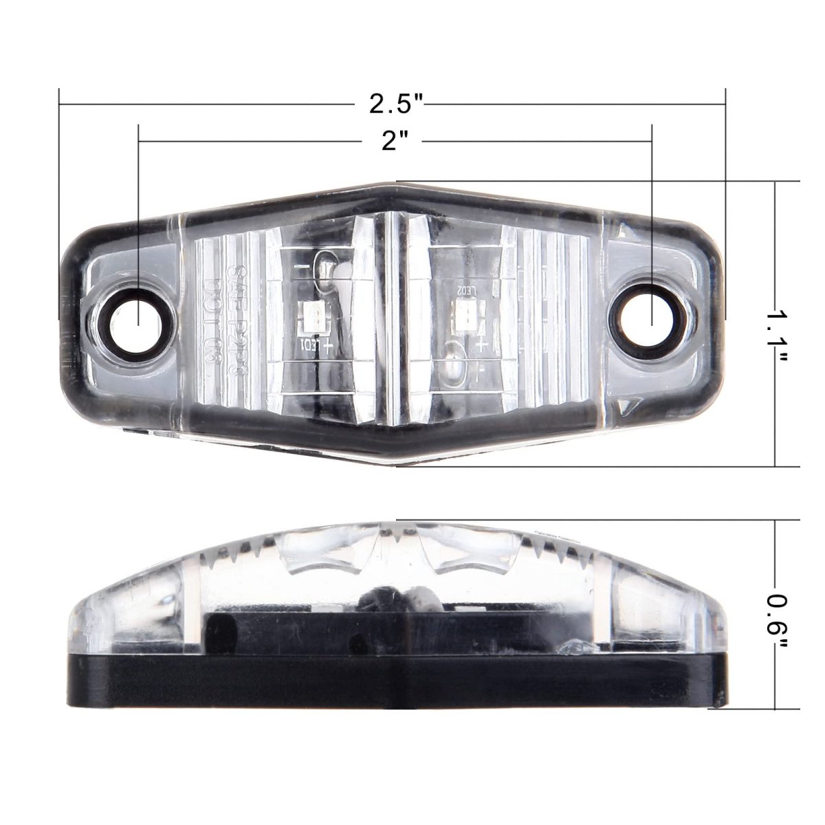 10 Pack Side Marker Trailer Lights Clear Lens Amber Light Waterproof Clearance For Truck Rv Atv And Heavy Duty Vehicle Surface